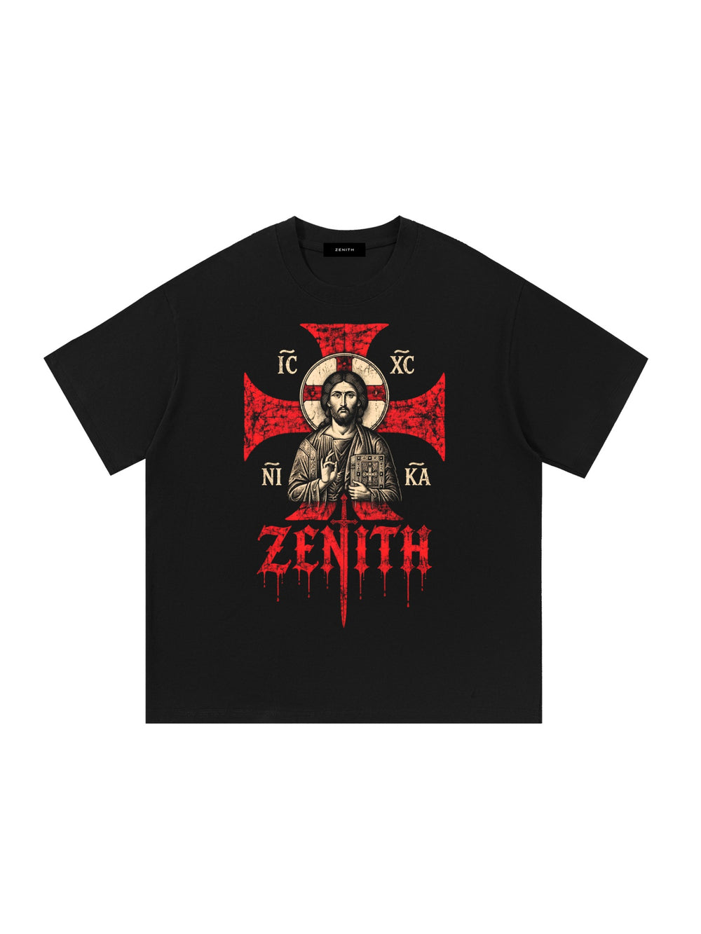Eucharist Tee — front print flat lay