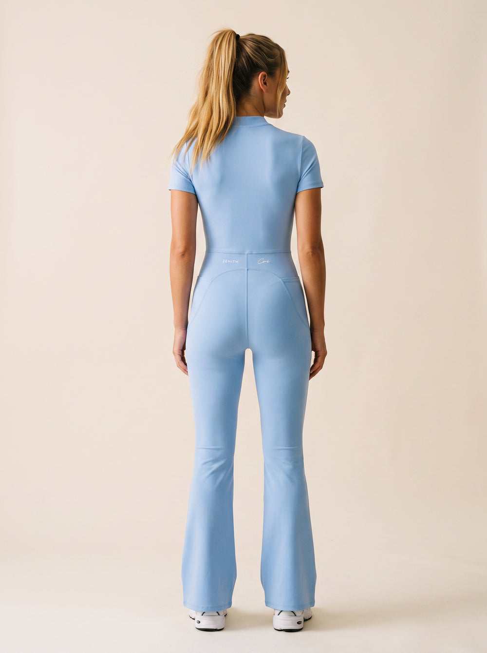 CORE Flared Leg Quarter-Zip Jumpsuit