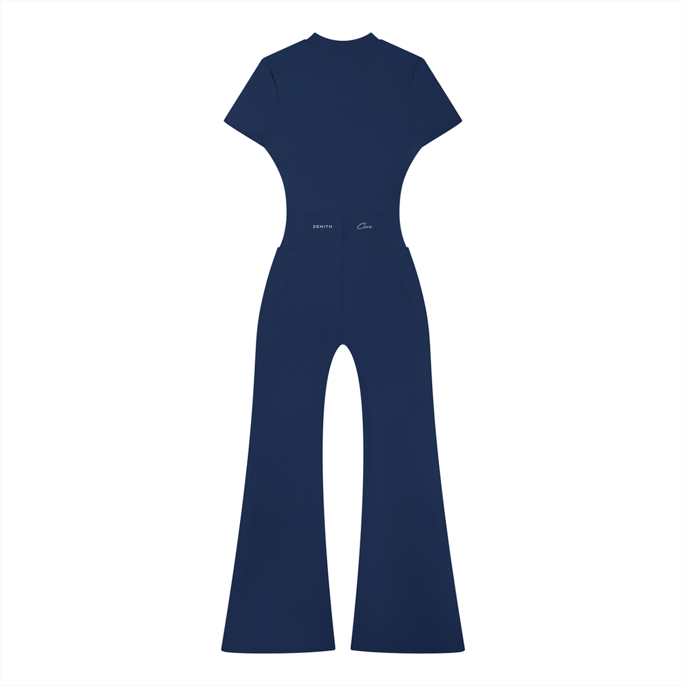 CORE Flared Leg Quarter-Zip Jumpsuit