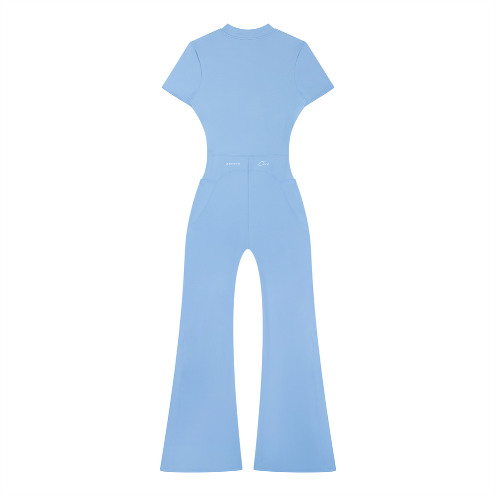 CORE Flared Leg Quarter-Zip Jumpsuit