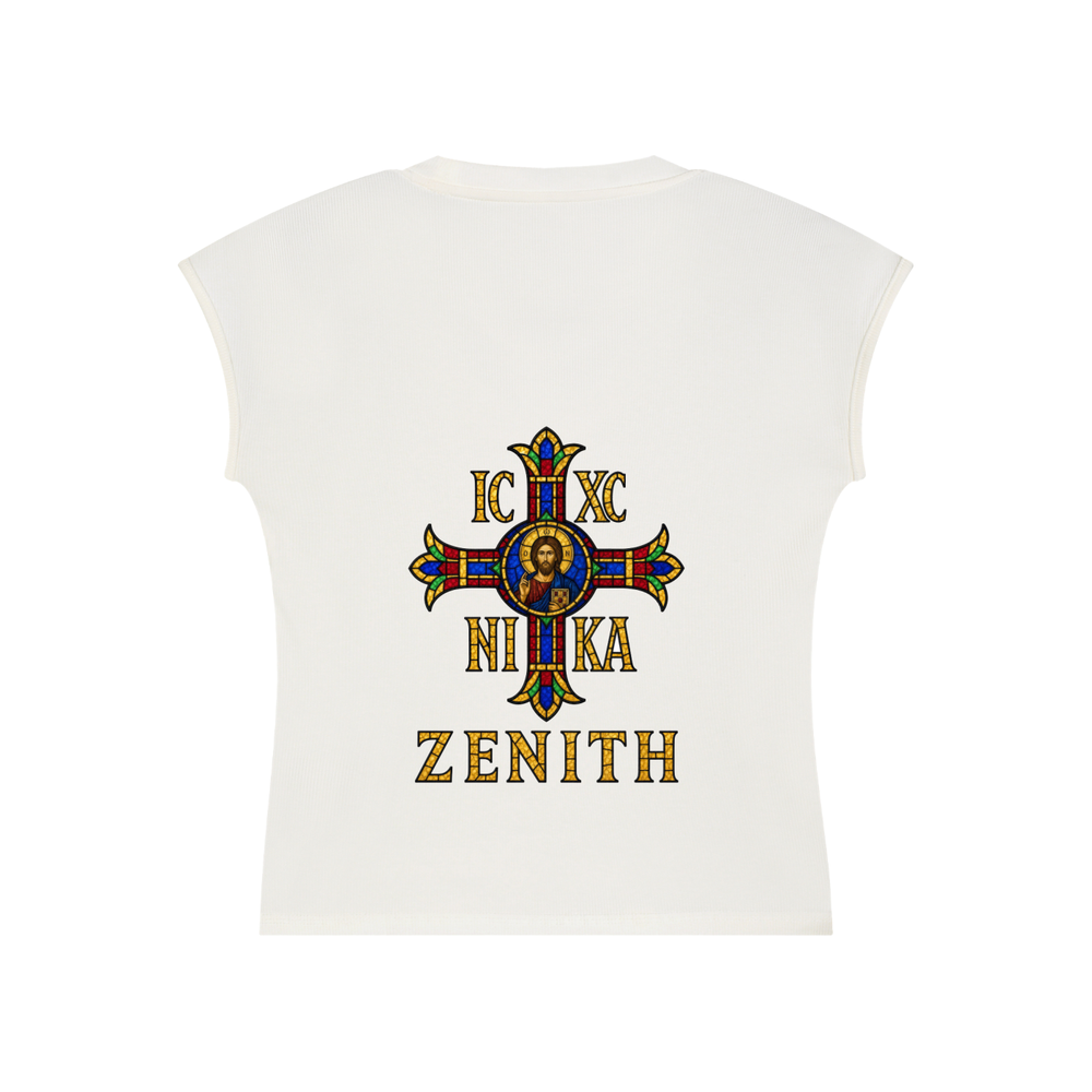Bride of Christ Baby Tee — Off-White — back print