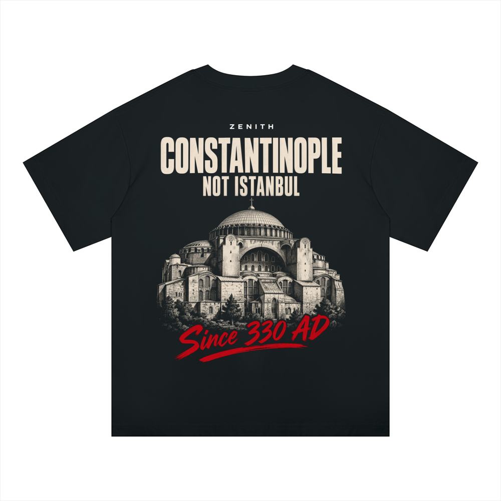 Constantinople Tee — Black — oversized fit, back print