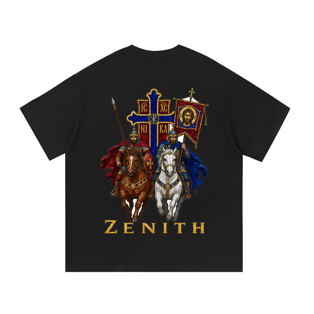 IC XC NIKA Cavalry Tee — Black — back print