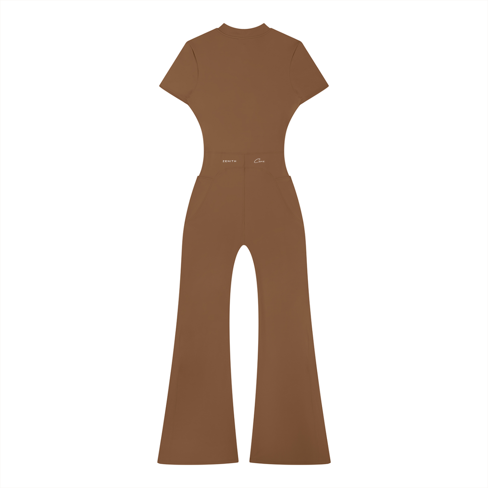 CORE Flared Leg Quarter-Zip Jumpsuit