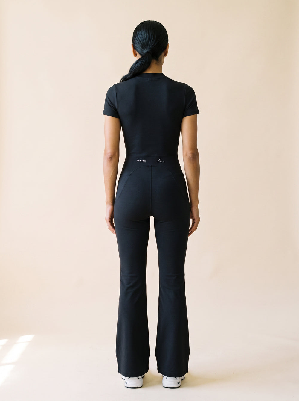 CORE Flared Leg Quarter-Zip Jumpsuit
