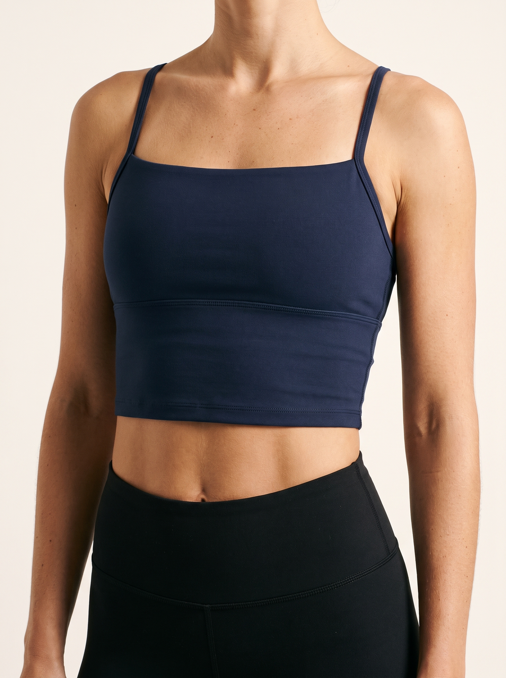 Navy Blue mid crop